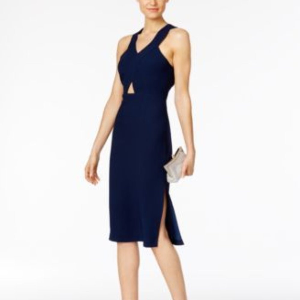 BCBGeneration Women's Cutout Crepe Midi Dress